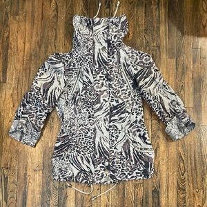 Grey animal Print spring Jacket